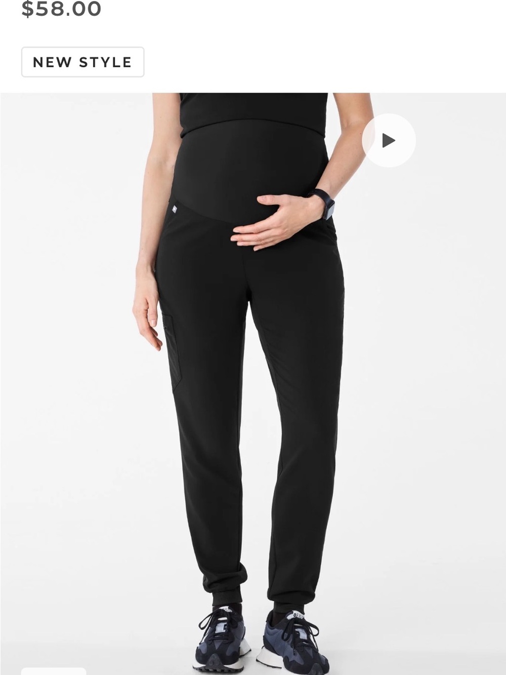 Figs burgundy maternity Zamora jogger scrub pants